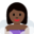 woman in steamy room, dark skin tone